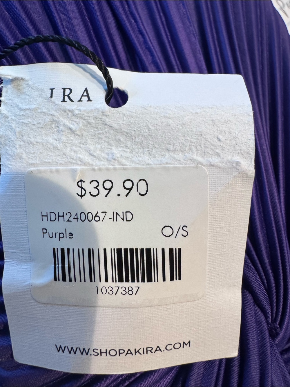 AKIRA Purple Satin Pleated Clutch Purse w/ Chain Strap | NWT - Picture 4 of 4